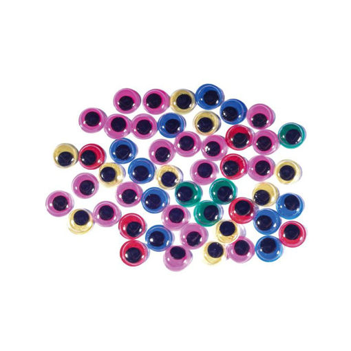 Picture of GOOGLY EYES COLOURED 10MM - 50 PACK